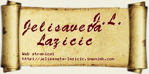 Jelisaveta Lazičić vizit kartica